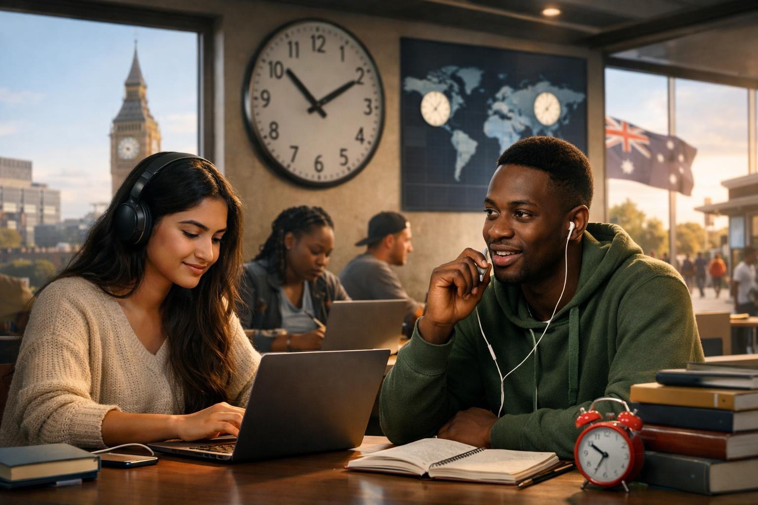 Indian and Nigerian Students in UK/AU: Time Zones, Deadlines, and Voice