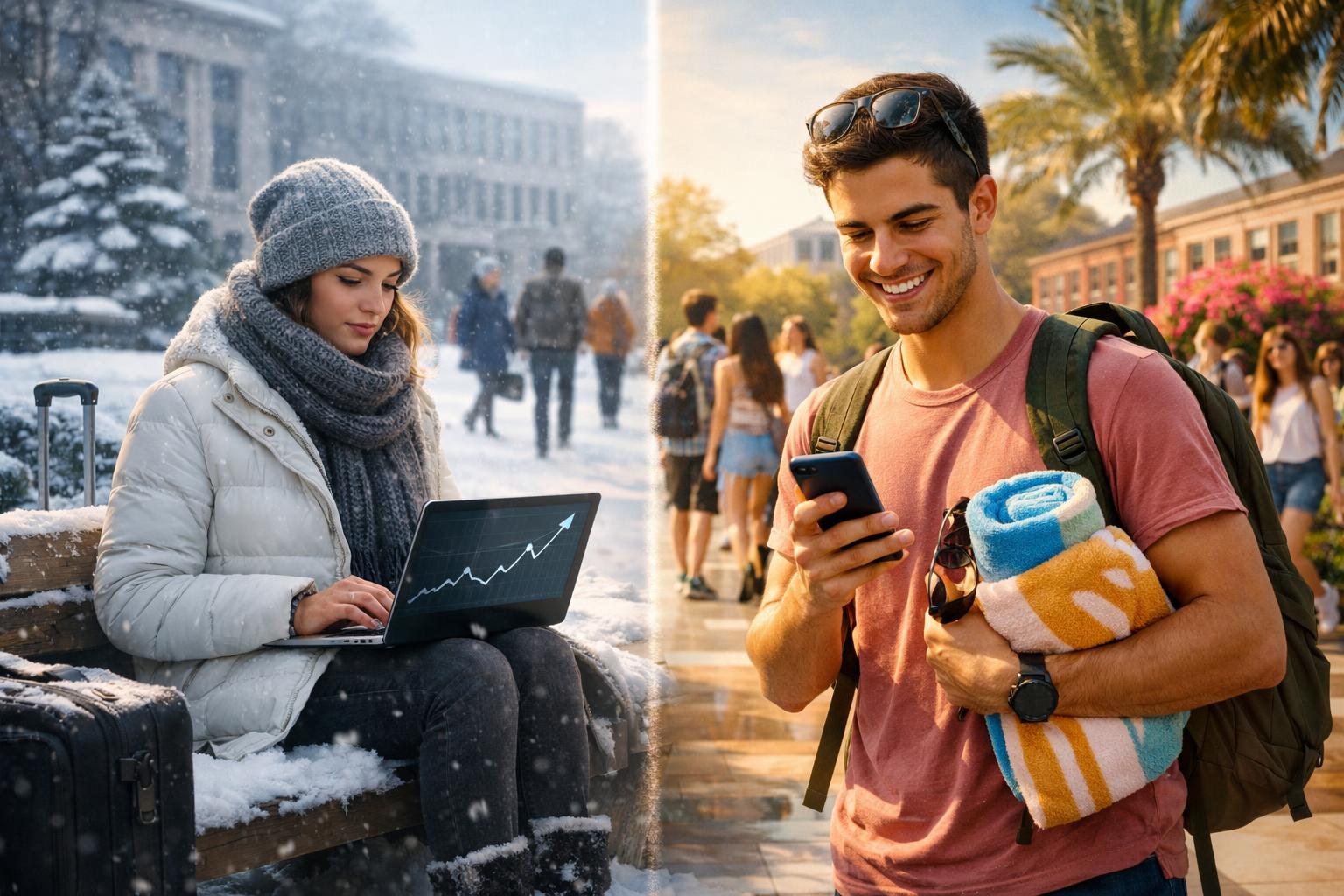Winter Break vs Spring Rush: When Search Spikes and Prices Follow