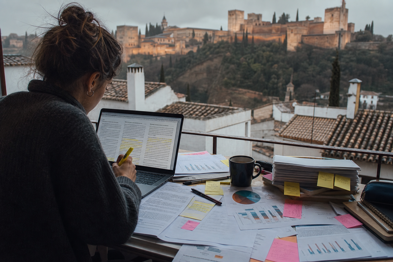 Spain research paper writing services — editorial study scene
