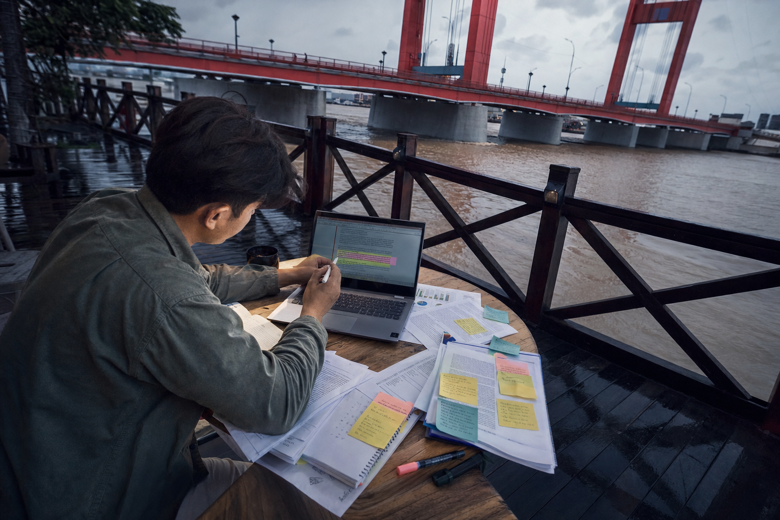 Indonesia research paper writing services — editorial study scene