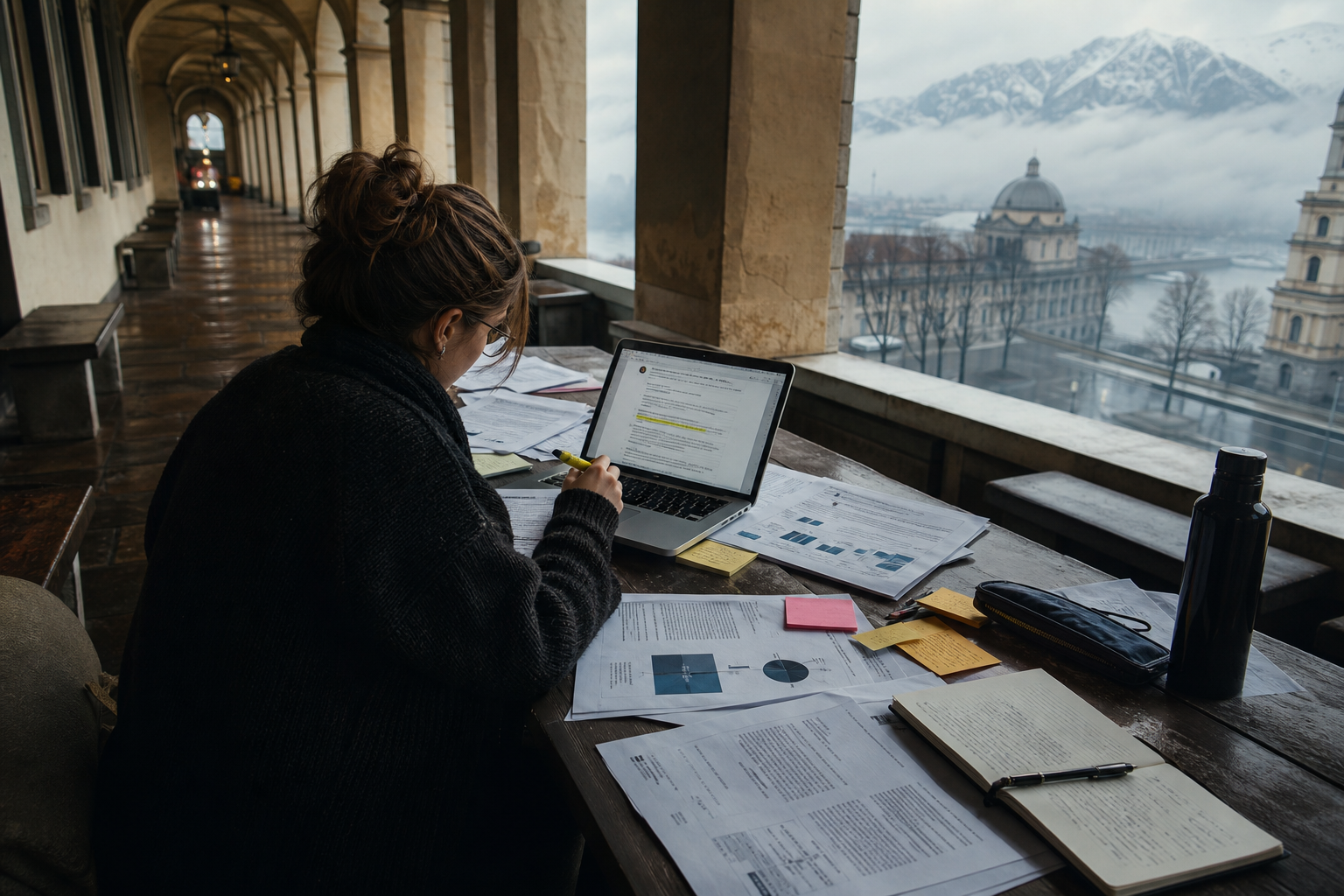 Italy research paper writing services — editorial study scene