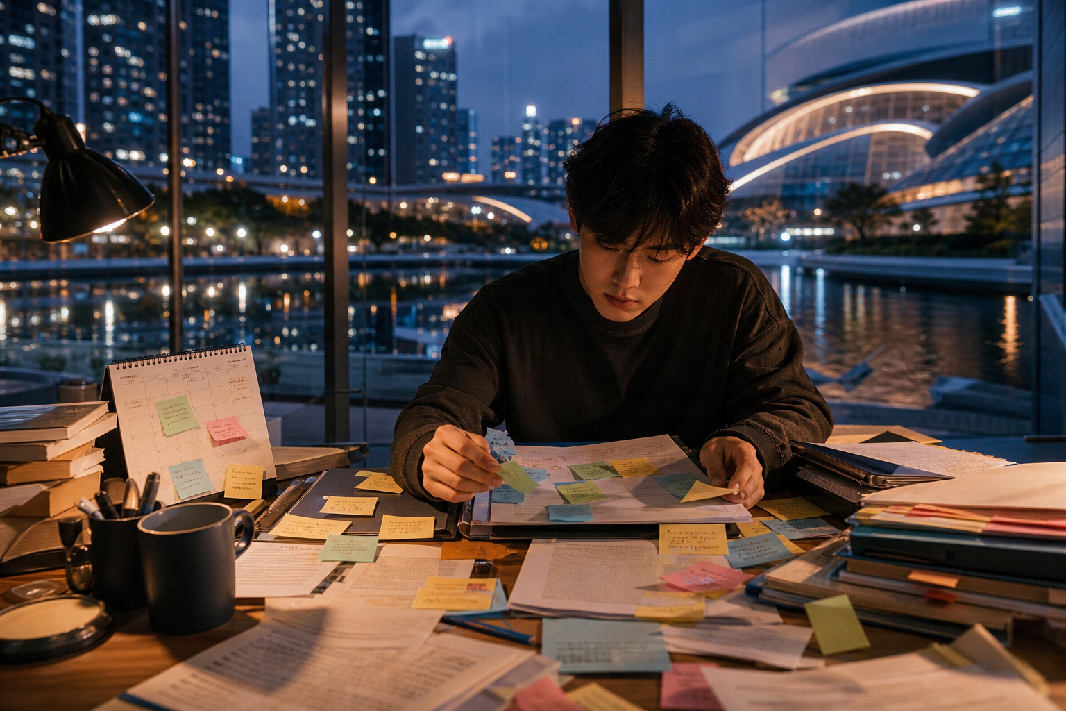 South Korea coursework writing services — editorial study scene