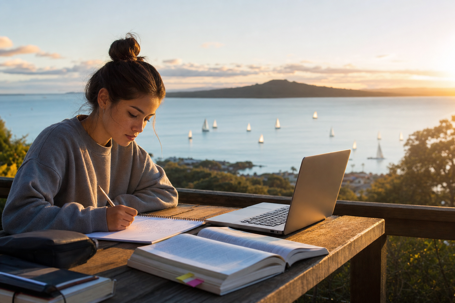 New Zealand essay writing services — editorial study scene