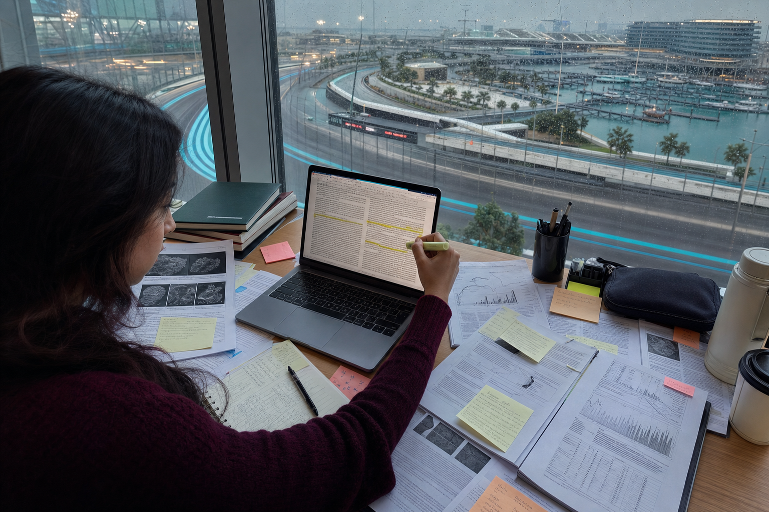 Qatar research paper writing services — editorial study scene