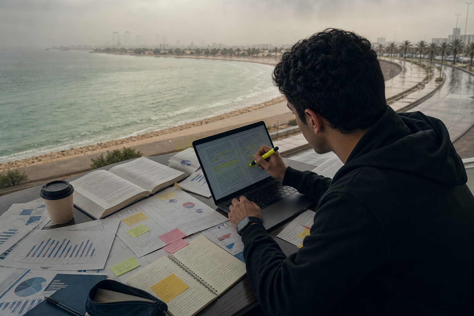 Saudi Arabia research paper writing services — editorial study scene