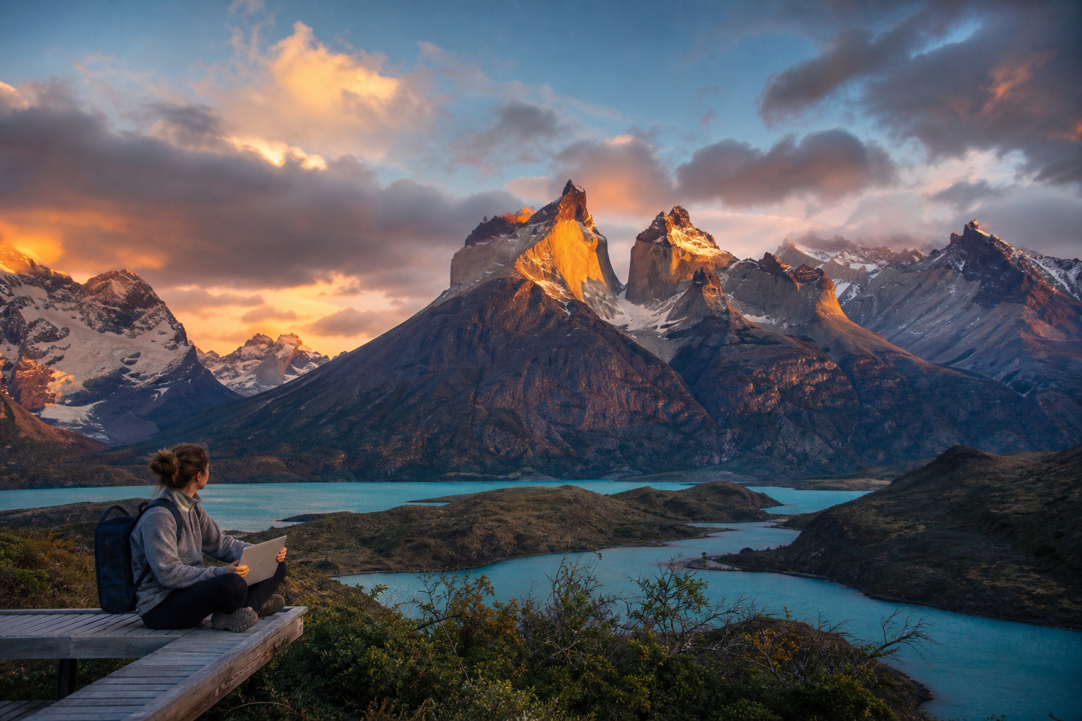 Chile โ Torres del Paine granite peaks