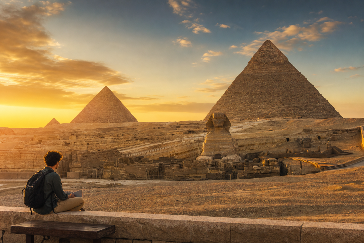 Egypt — Great Pyramids of Giza and Sphinx