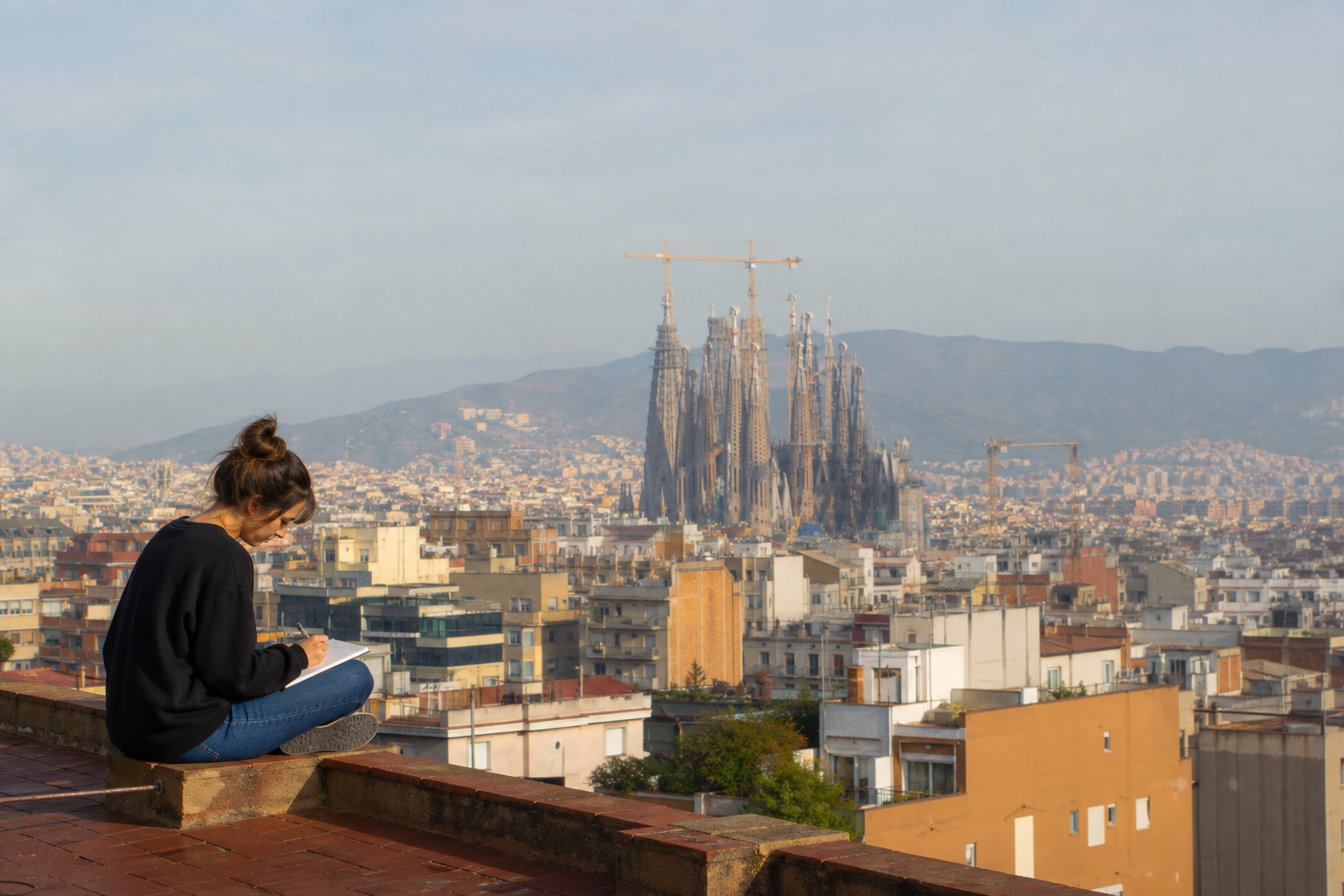 Spain — Sagrada Família basilica towers