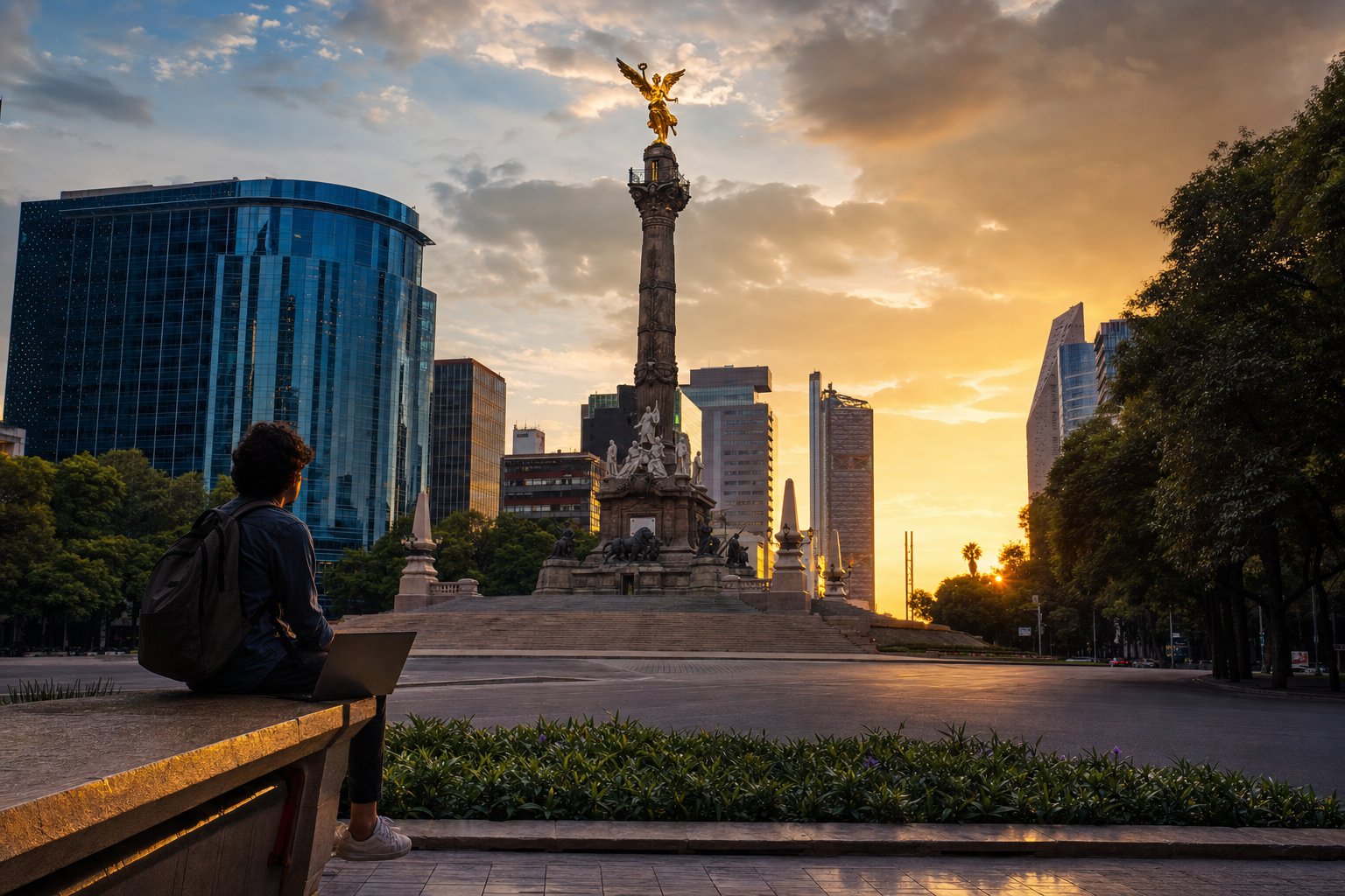 Mexico — Angel of Independence on Paseo de la Reforma