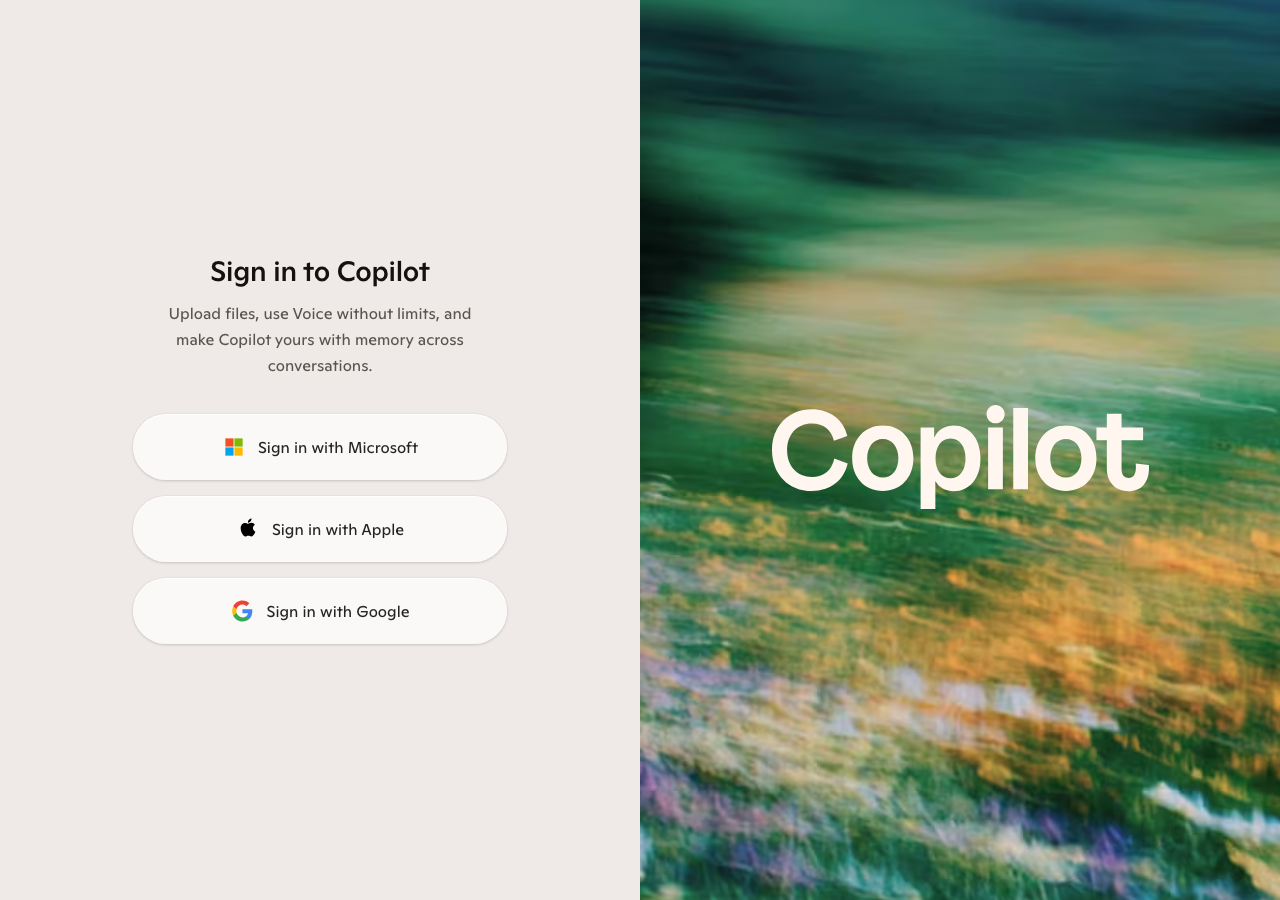 Copilot Free interface