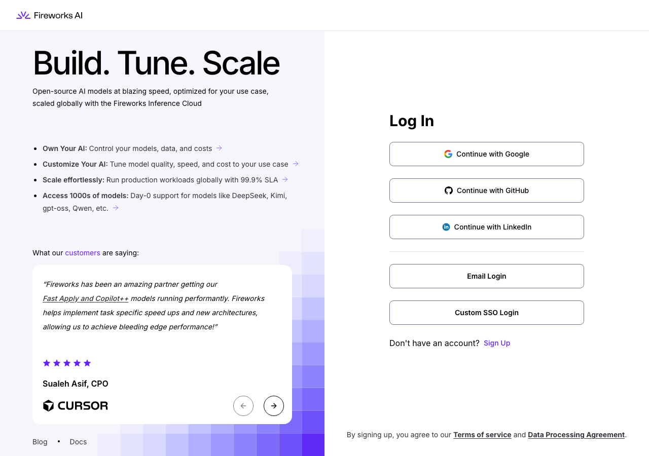 Fireworks AI interface