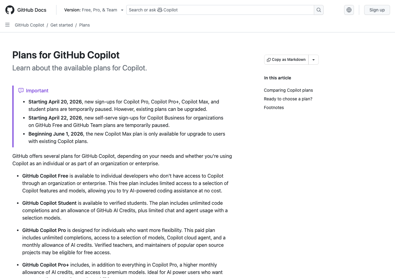 GitHub Copilot Pro interface