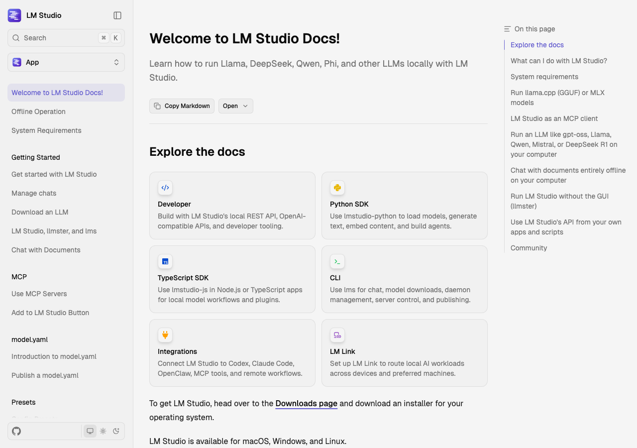 LM Studio interface