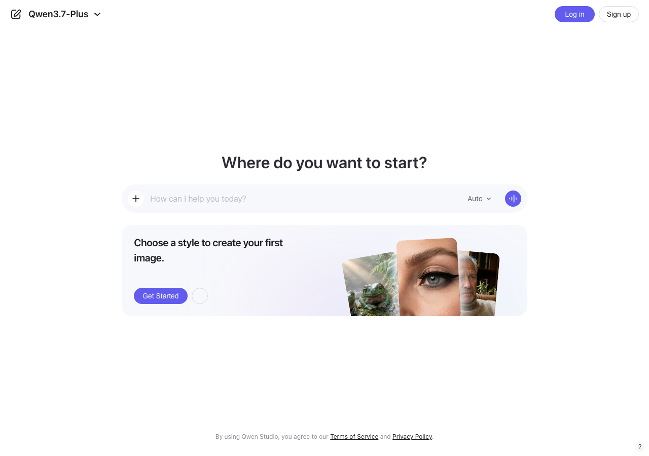 Qwen Chat interface