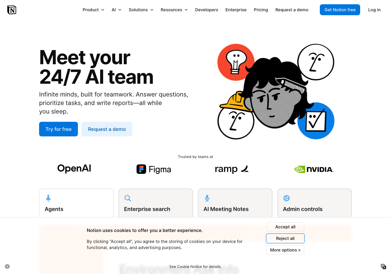 Notion AI interface