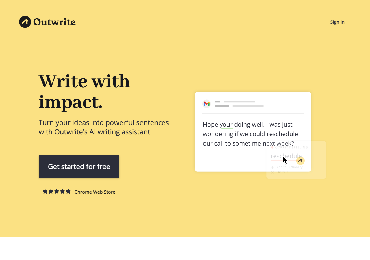 Outwrite interface
