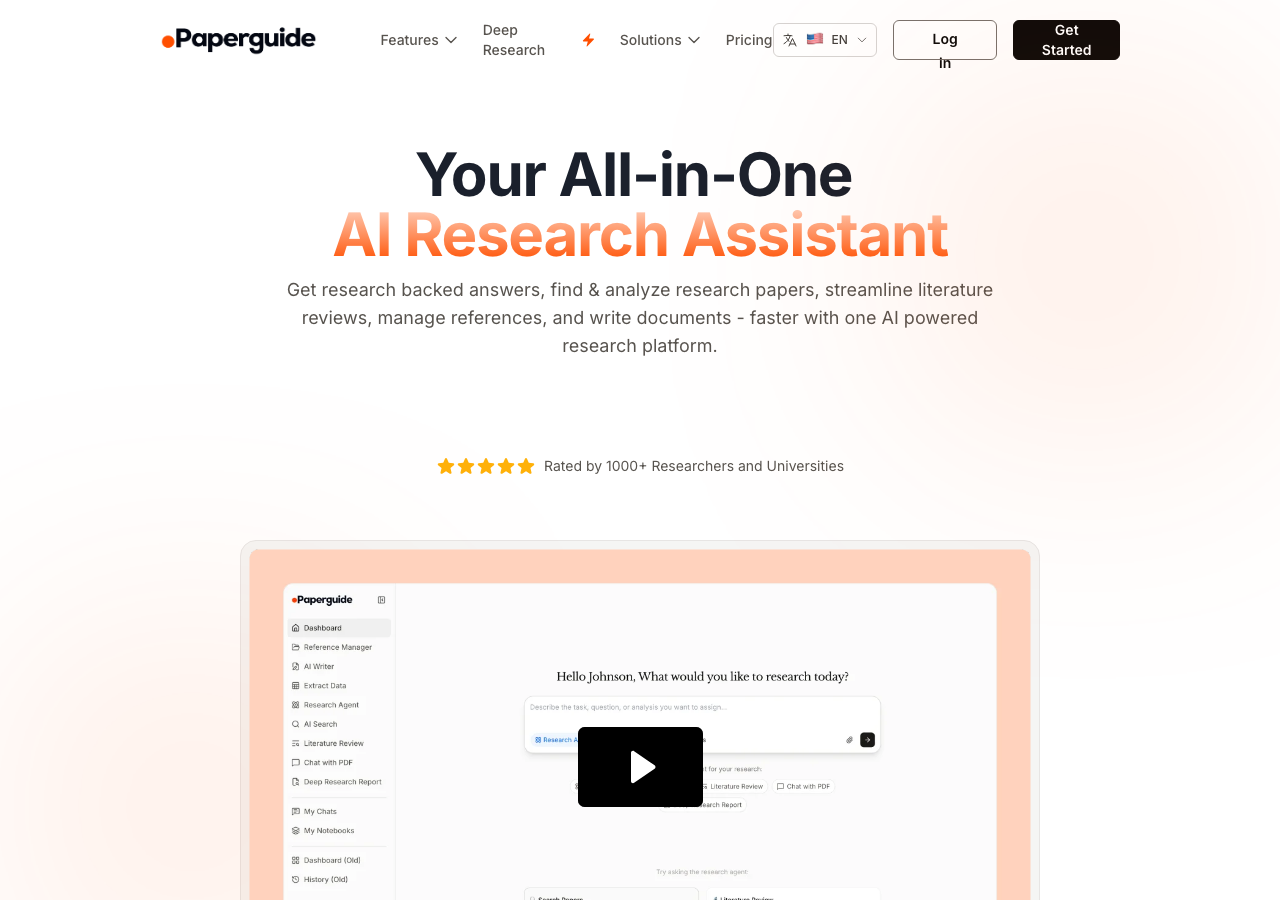 Paperguide interface