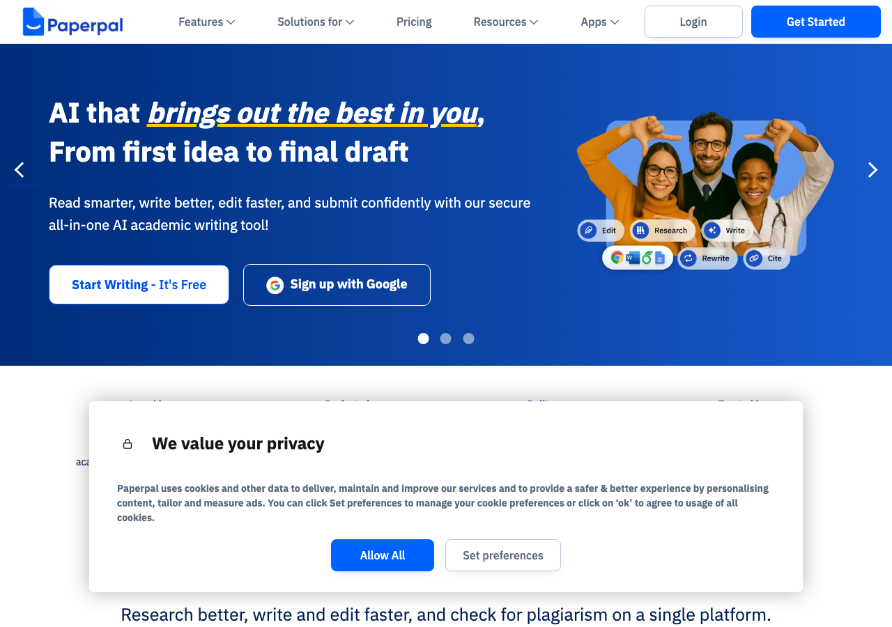 Paperpal interface