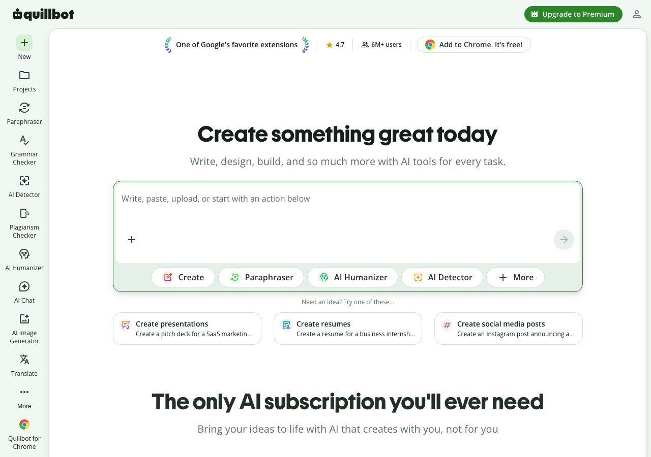 QuillBot interface
