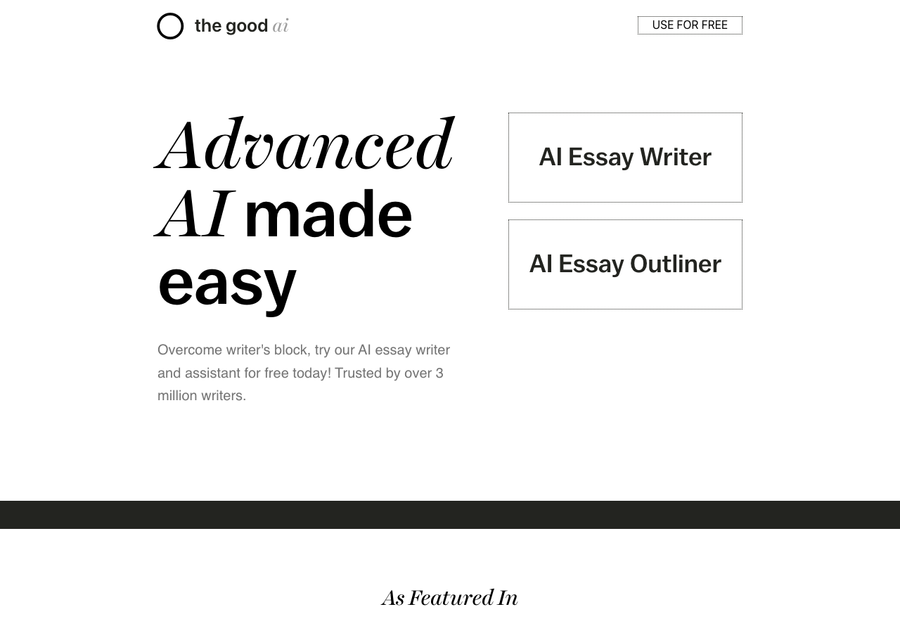 The Good AI interface