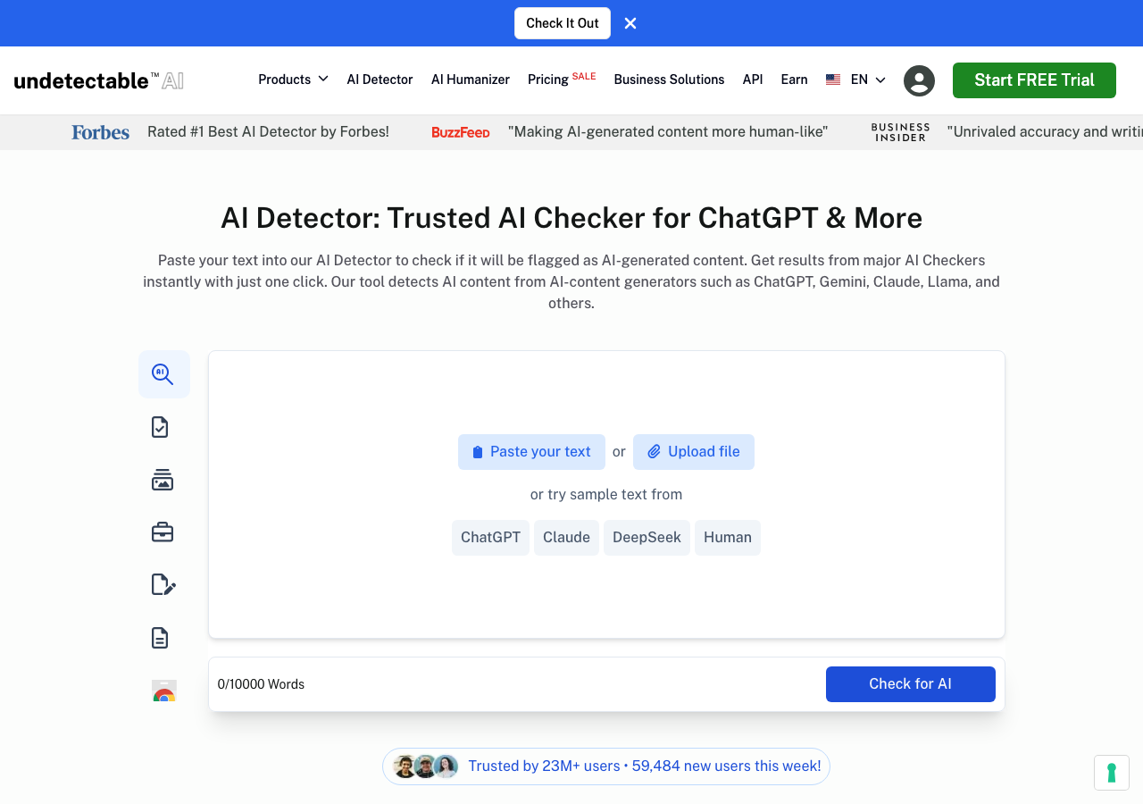 Undetectable AI interface