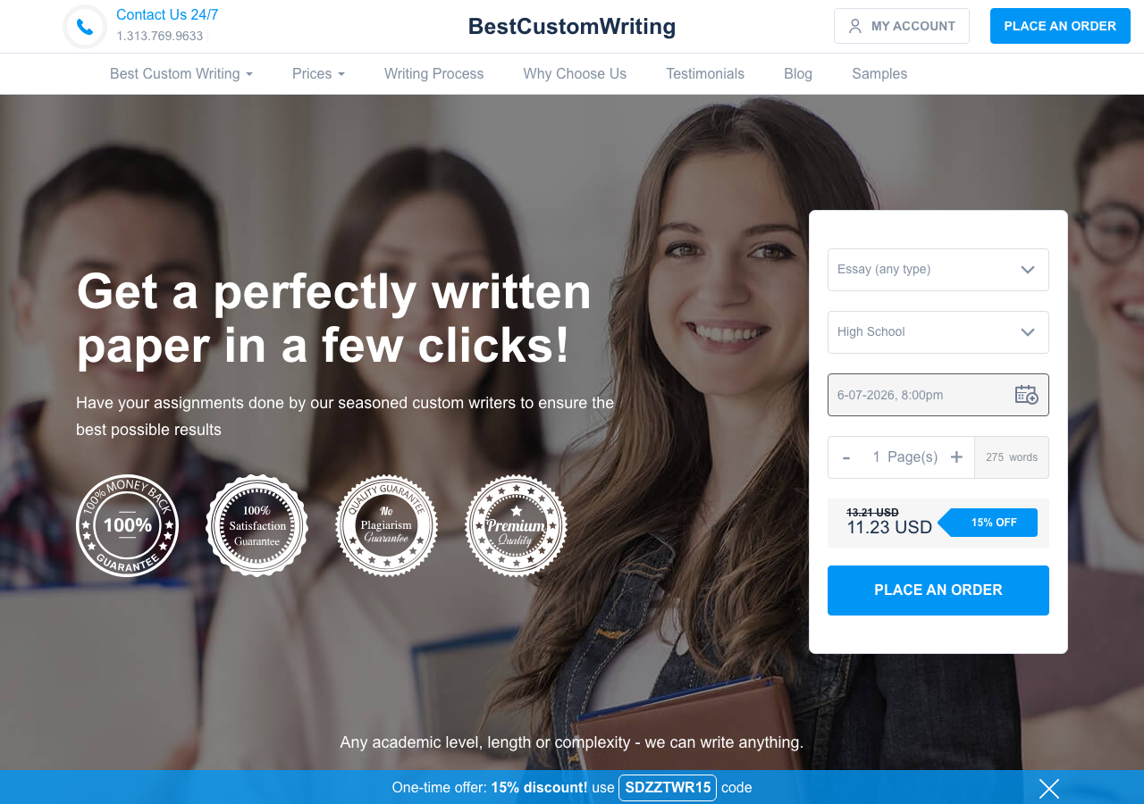 BestCustomWriting homepage