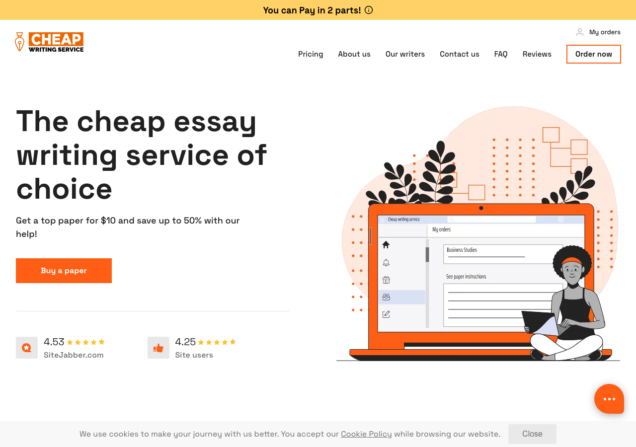 CheapWritingService homepage