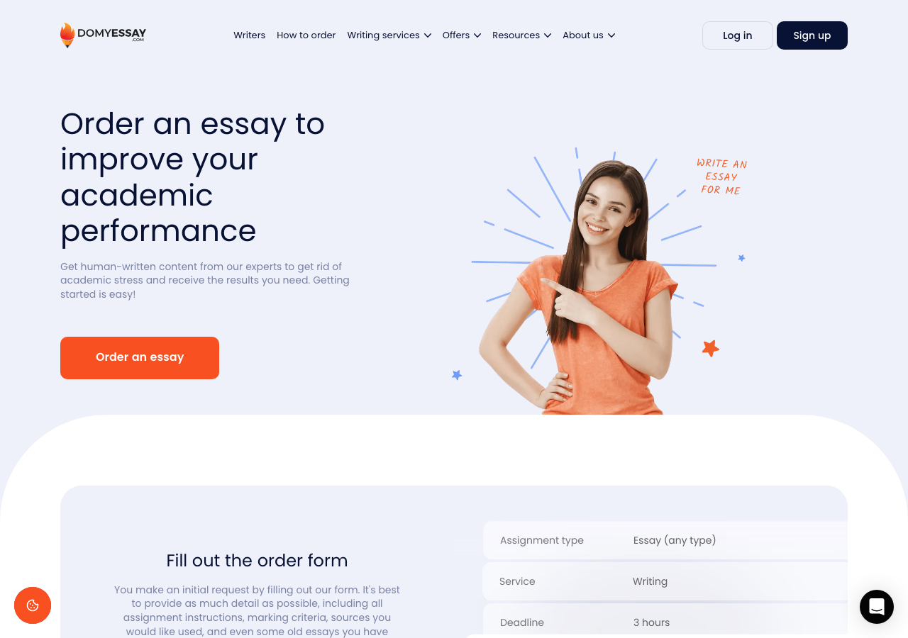 DoMyEssay order form / price calculator
