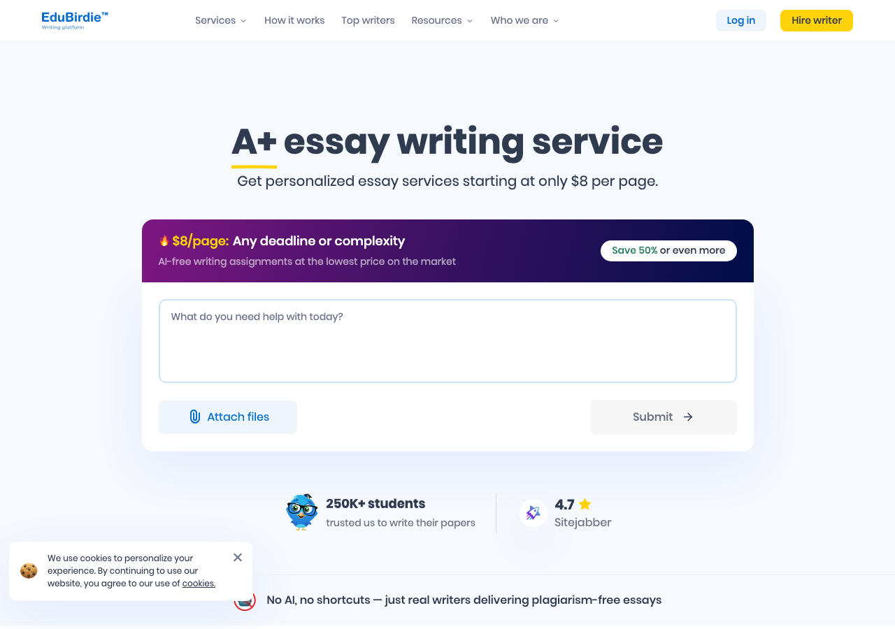 EduBirdie homepage