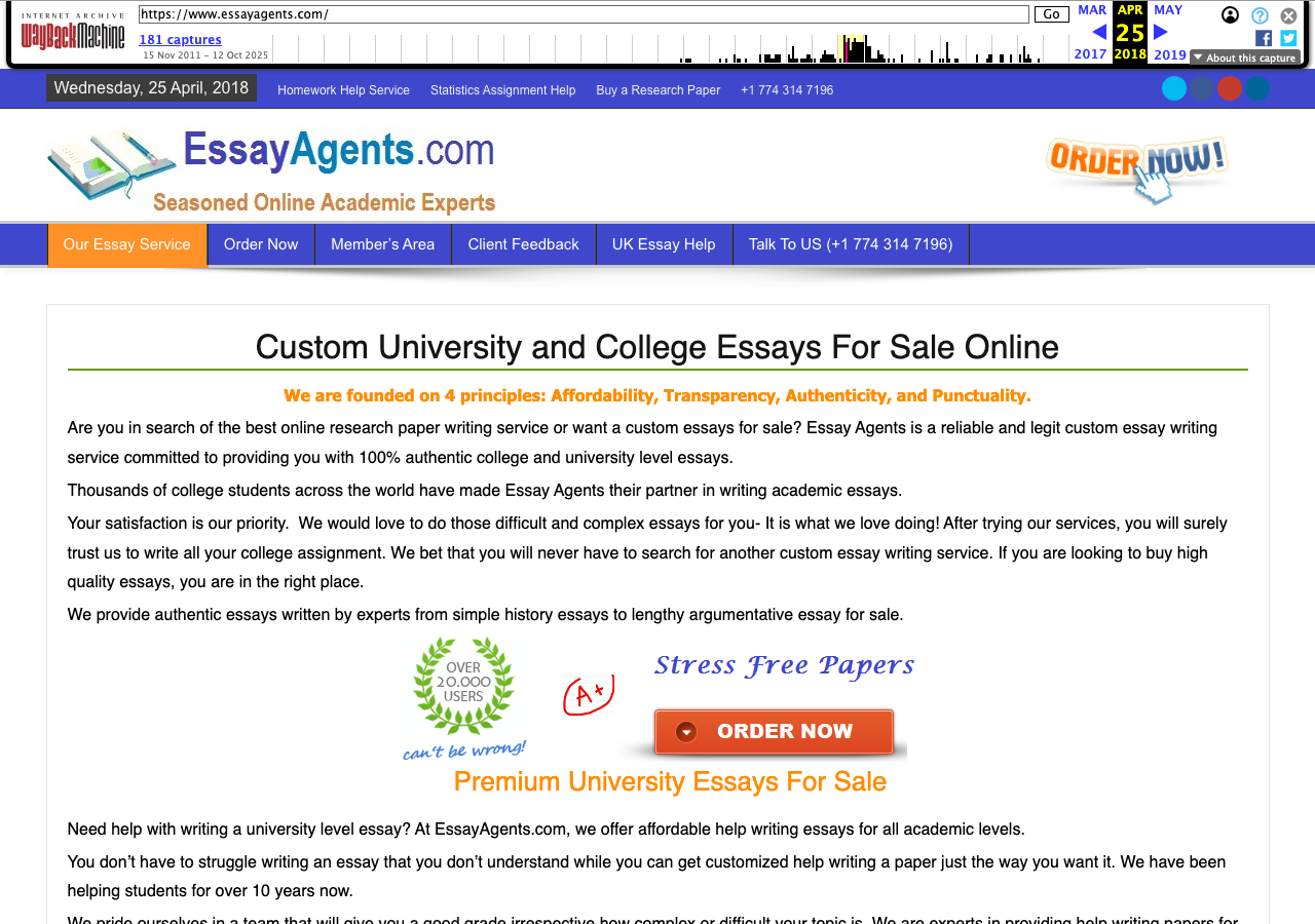 EssayAgents homepage