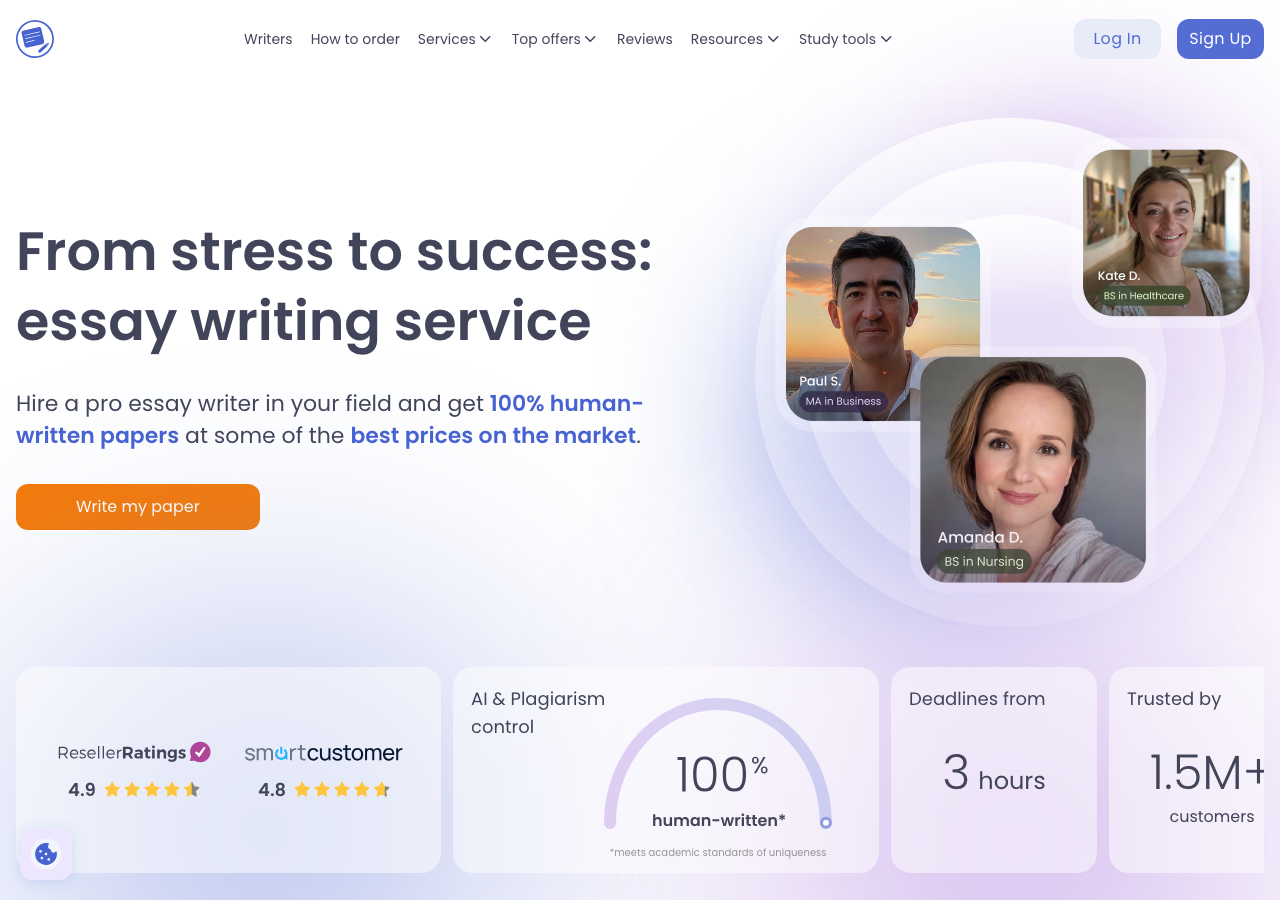 EssayPro homepage