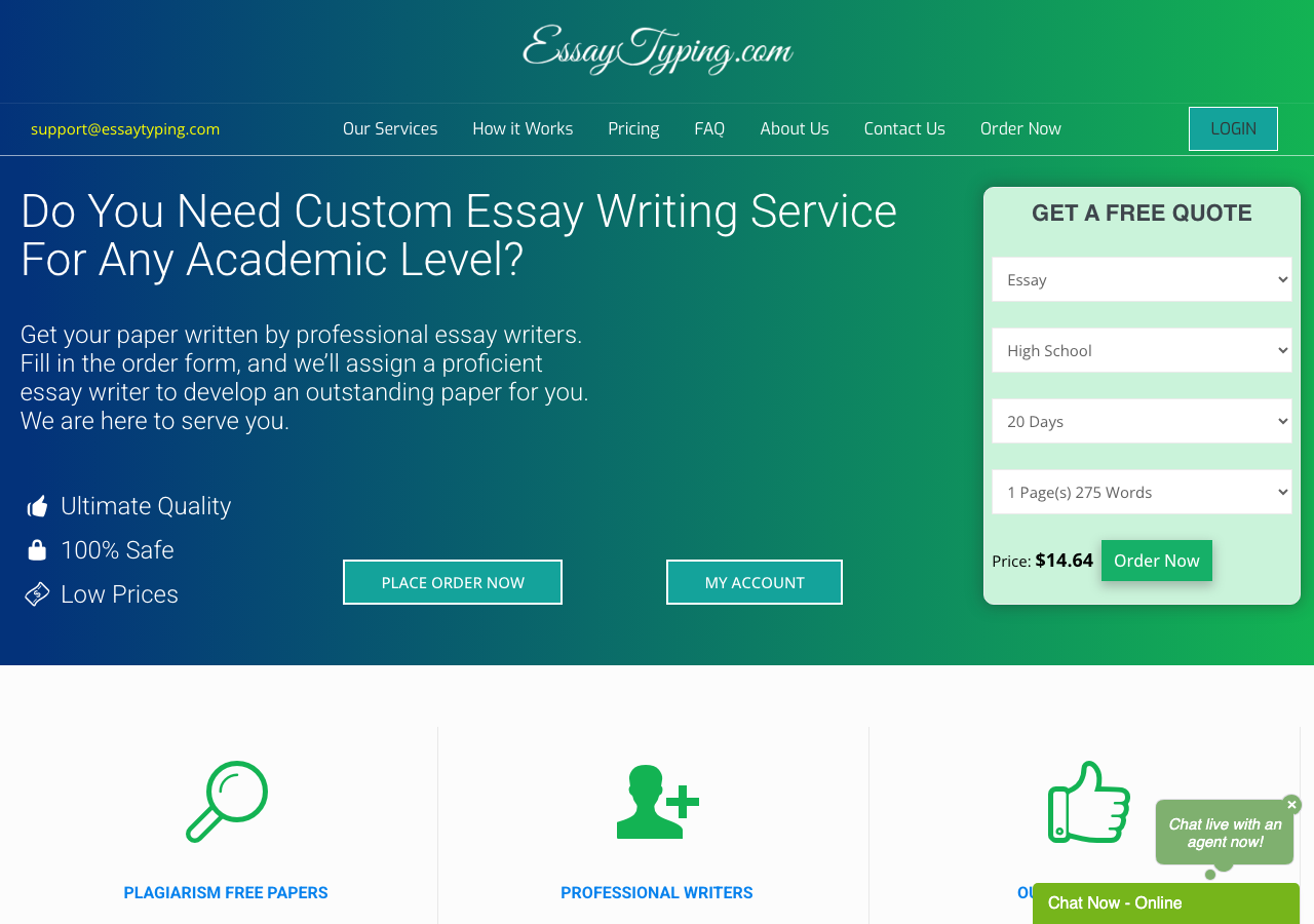 EssayTyping homepage