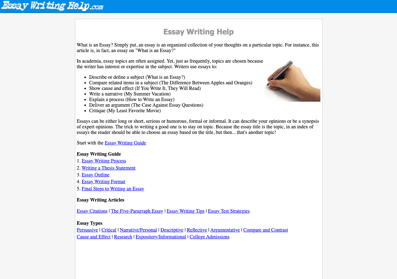 EssayWritingHelp homepage