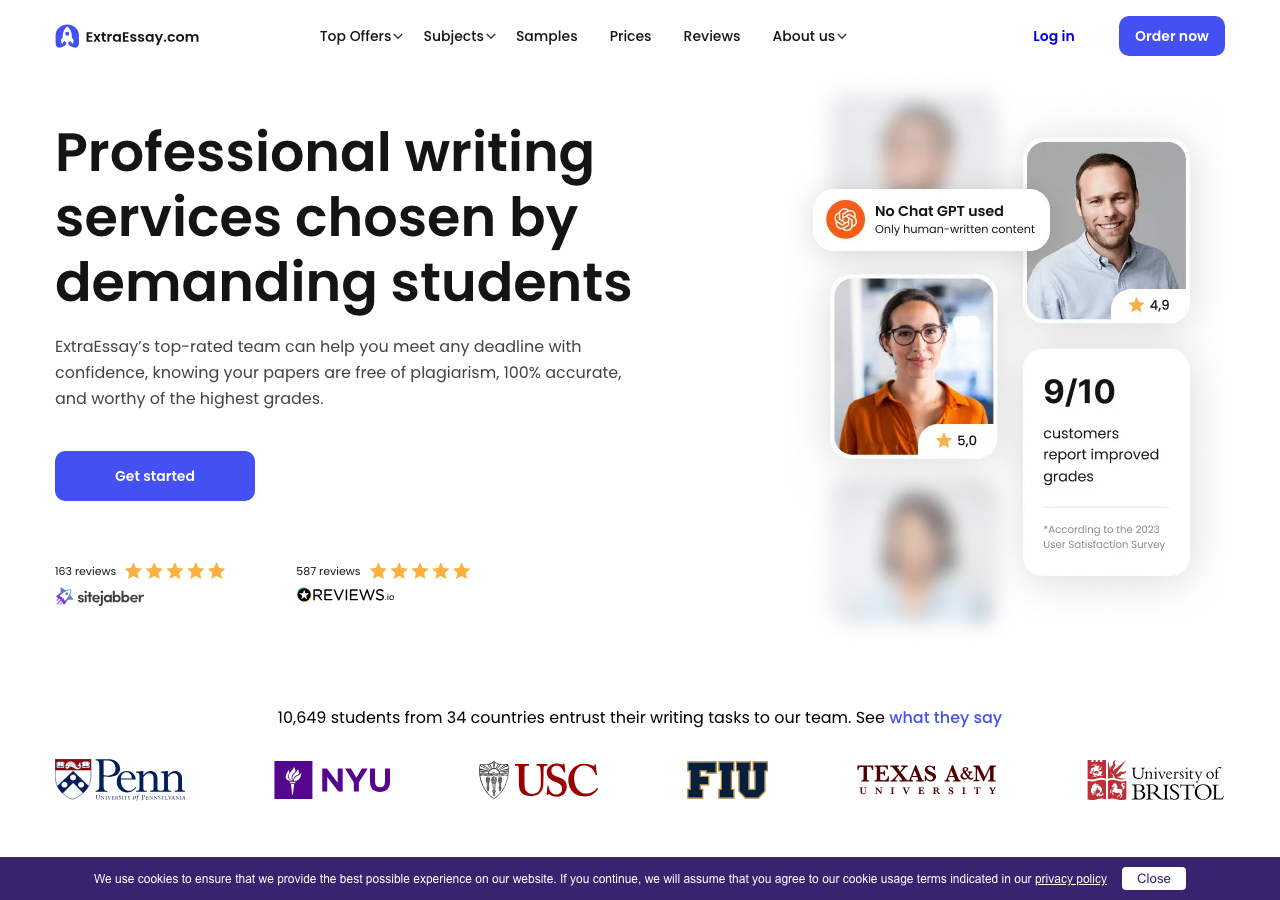 ExtraEssay homepage