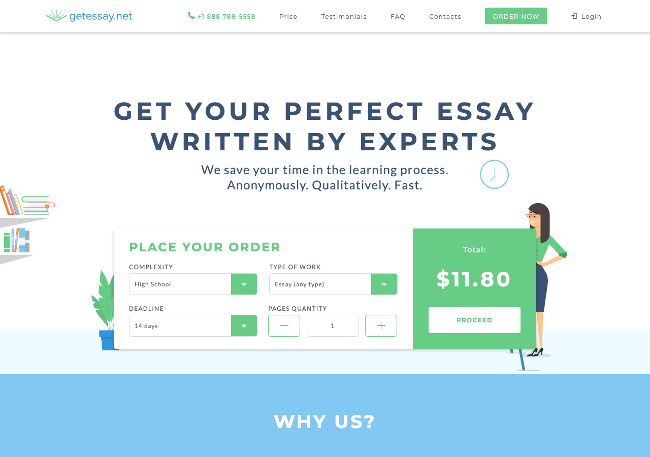 GetEssay order form / price calculator