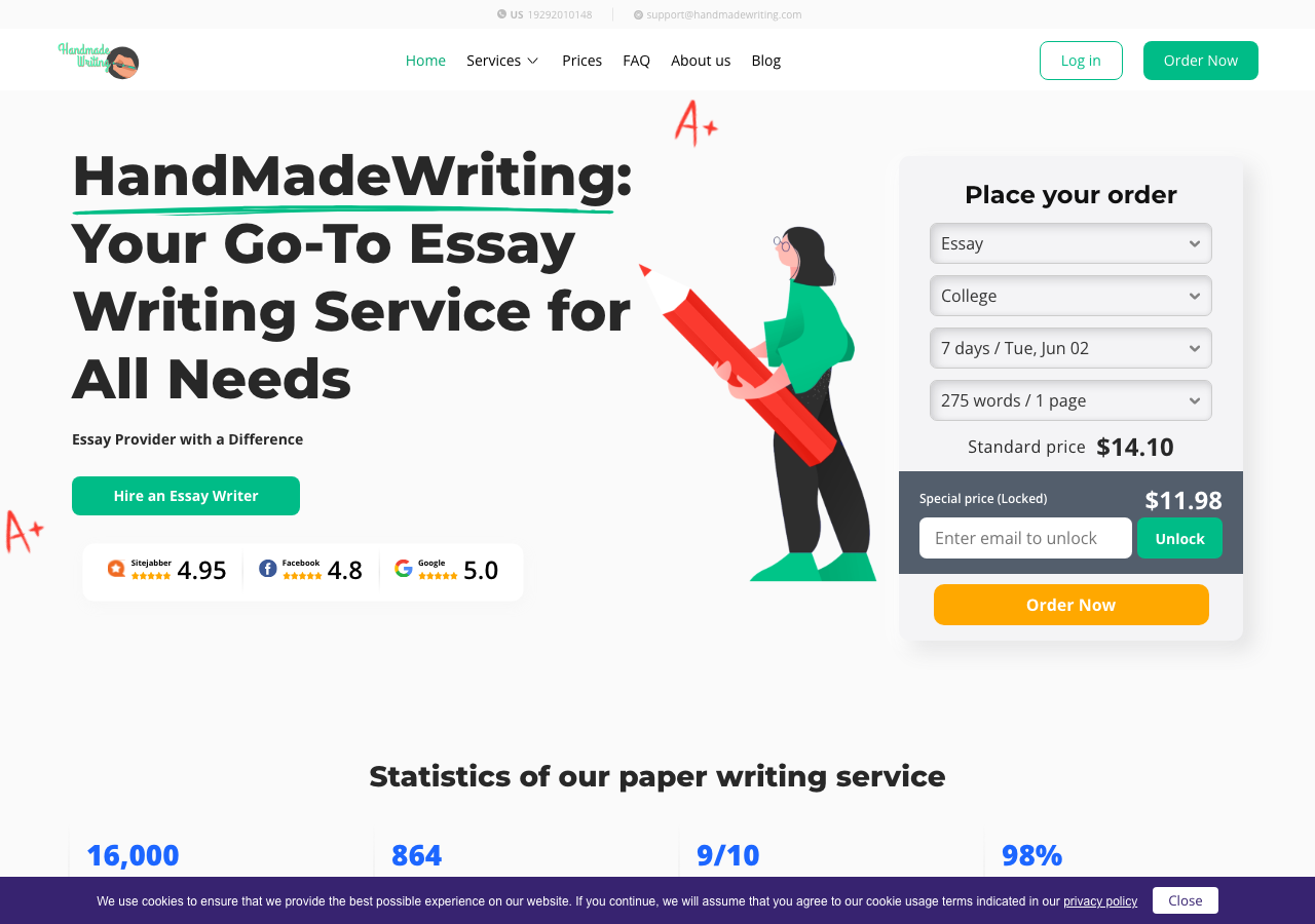 HandMadeWriting homepage