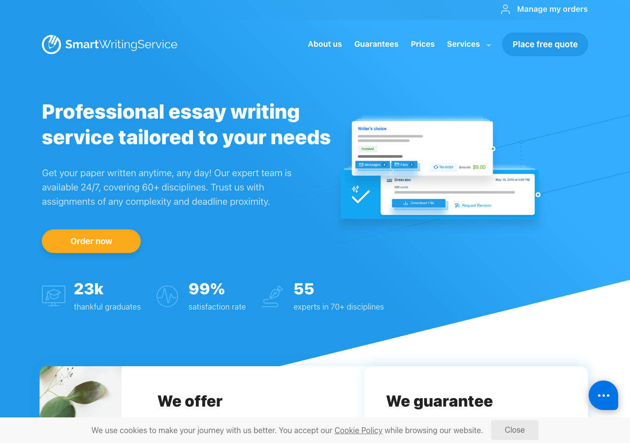 SmartWritingService homepage