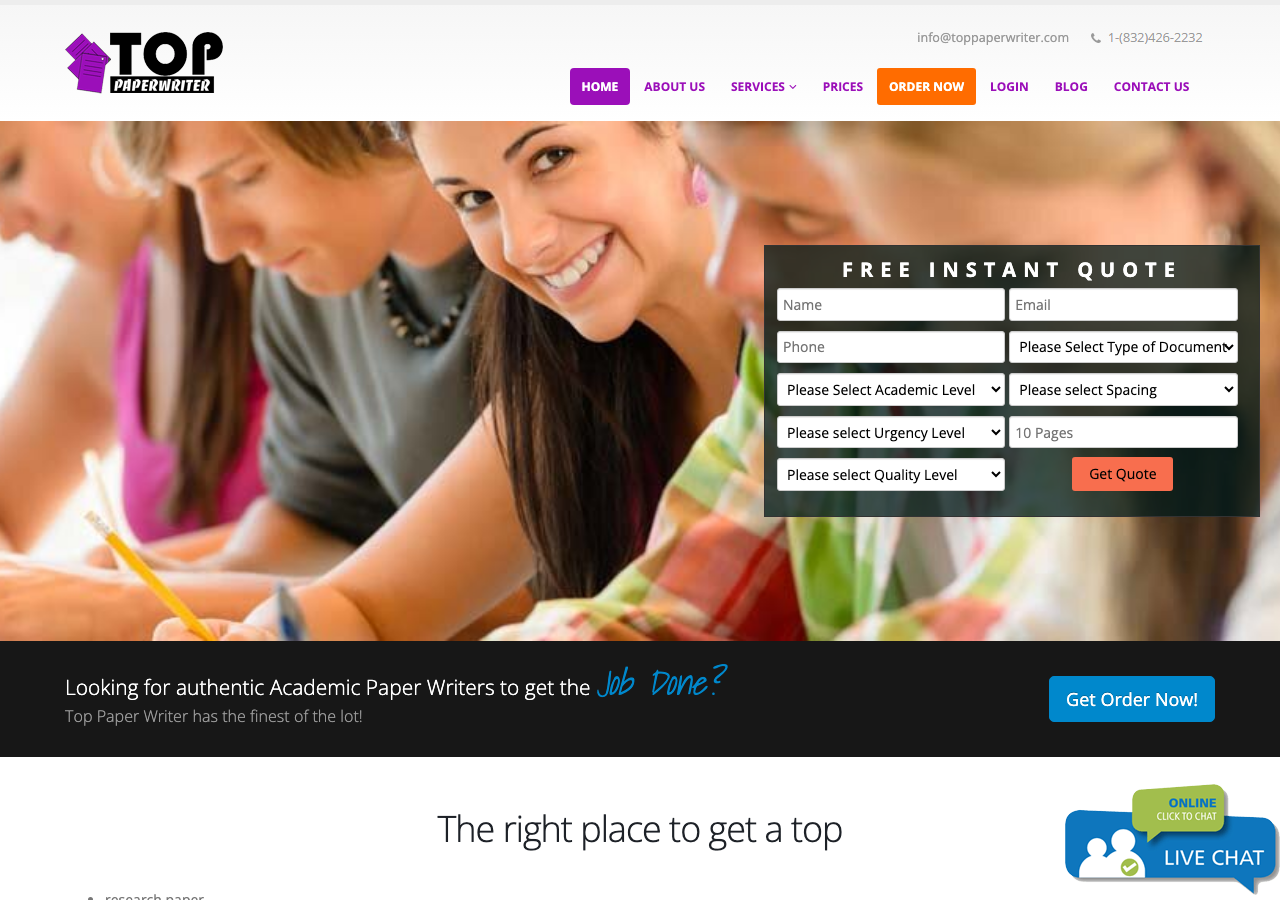 TopPaperWriter homepage