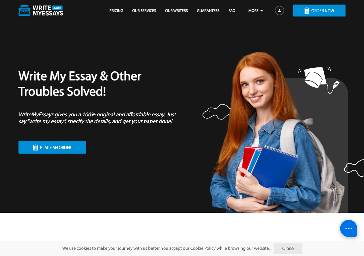 WriteMyEssays homepage