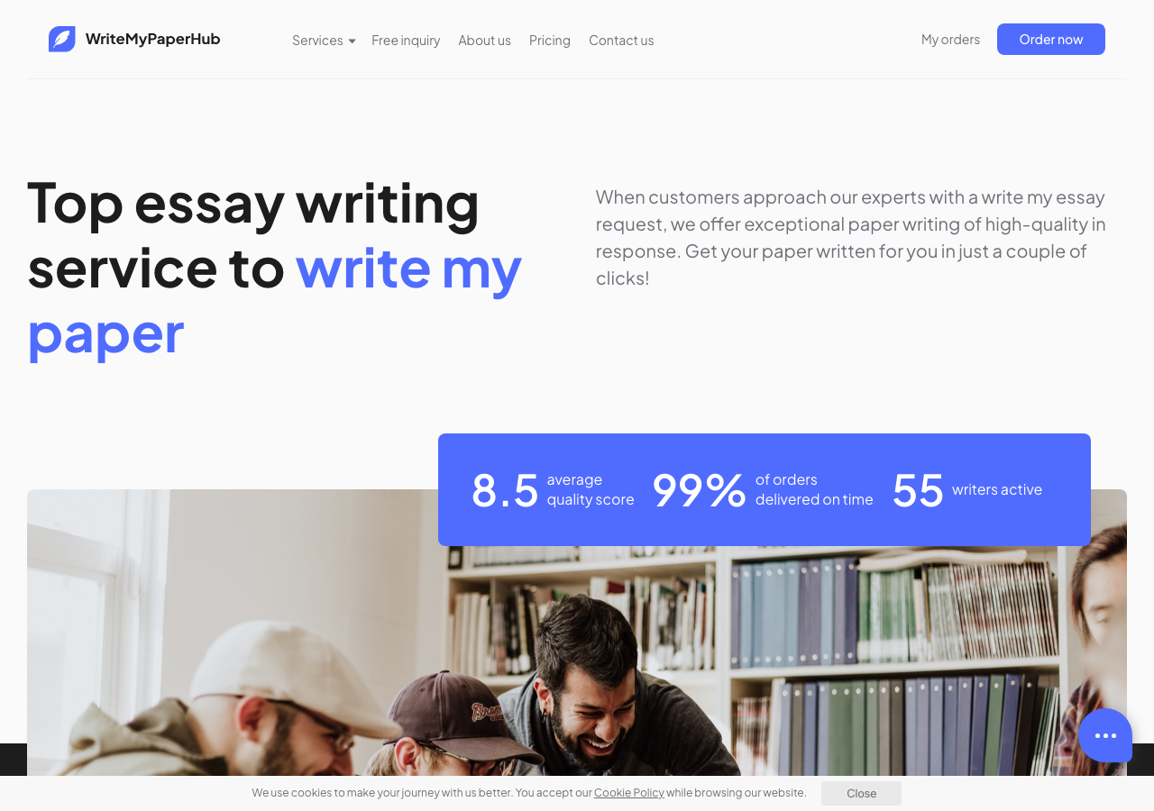 WriteMyPaperHub homepage